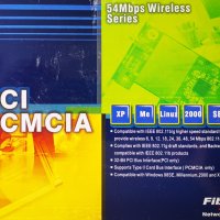 Мрежова карта за безжичен интернет PCI PCMCIA / 54 Mbps, снимка 1 - Мрежови адаптери - 40671473