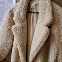 H&M oversized пухено палто,бежево, снимка 4 - Палта, манта - 39603398
