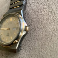 Vintage Seiko Quartz SQ100 #8123-6030 Day Date Gold Men's 36mm Wrist Watch, снимка 3 - Мъжки - 42029996