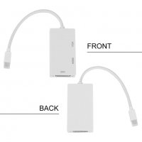 3в1 адаптер Mini Display Port / Thunderbolt към  HDMI - DVI -  VGA, снимка 6 - Кабели и адаптери - 34848046