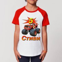 Детски тениски Пламъчко и машините, снимка 4 - Детски тениски и потници - 34259888