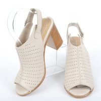 Дамски елегантни сандали на ток от естествена кожа - Два цвята, снимка 7 - Сандали - 40574479