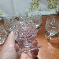 Кристални чаши , снимка 4 - Антикварни и старинни предмети - 44797420