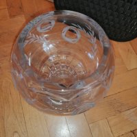 Стъклена ваза 28 см , снимка 3 - Вази - 40058628