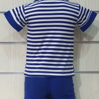 Ново детско моряшко комплектче: тениска с яка и котва + шорти 12-18 месеца, 18-24 месеца, снимка 7 - Комплекти за бебе - 33852656