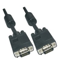 Кабел VGA към VGA 50м + 2 ферит VCom SS001261 Черен, Cable VGA HD15 M/M +2Ferrite, снимка 1 - Кабели и адаптери - 34165175