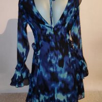 Елегантна рокля в синьо на Asos р-р М , снимка 3 - Рокли - 42614526
