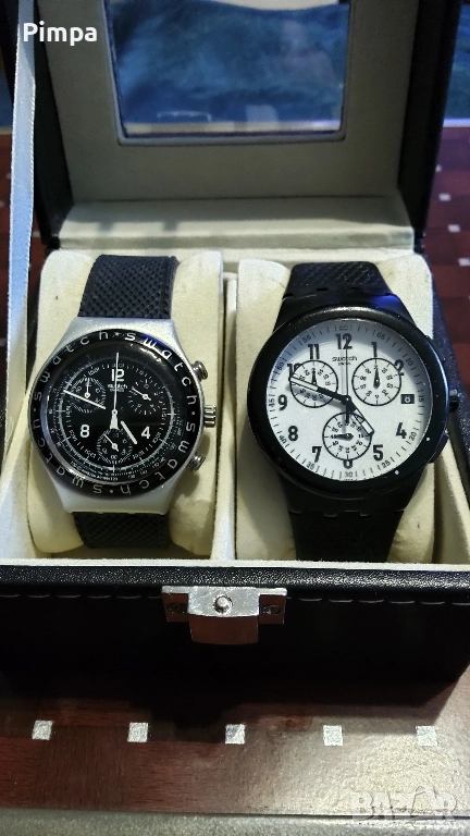 Swatch irony chronograph два часовника, снимка 1