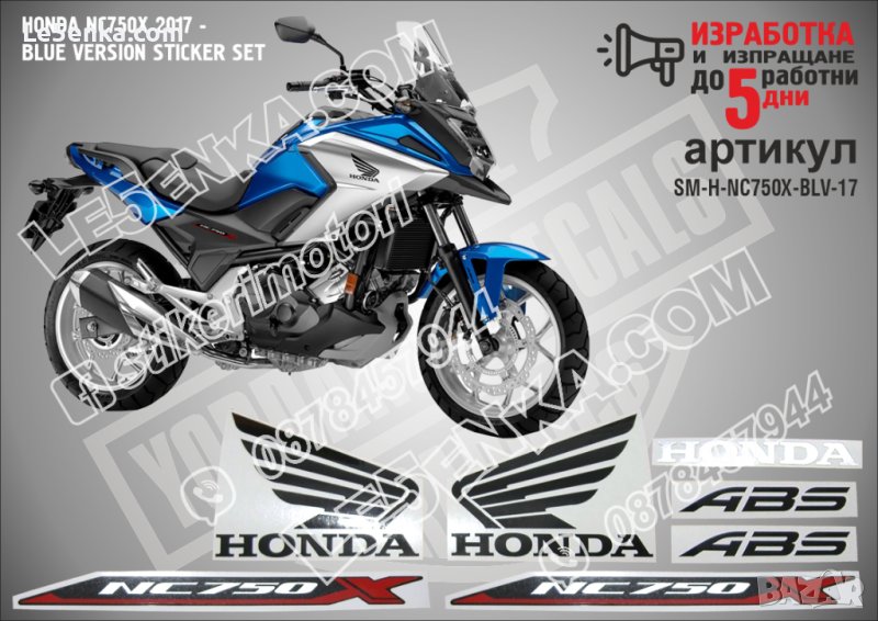 HONDA NC750X 2017 - BLUE VERSION  SM-H-NC750X-BLV-17, снимка 1