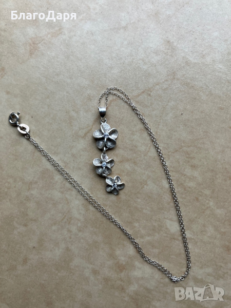 Сребърно колие , снимка 1