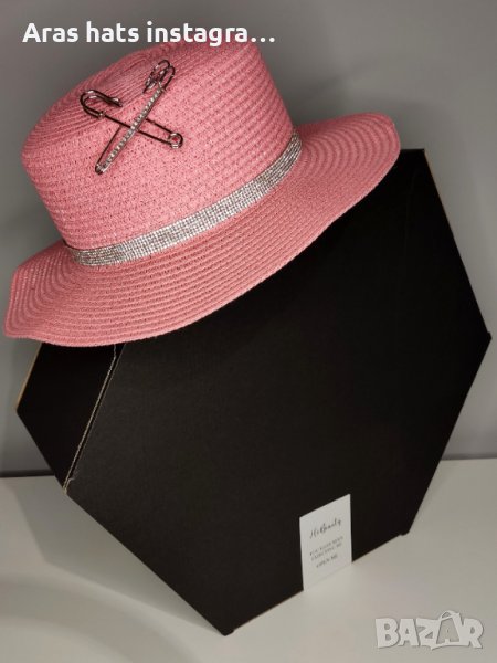 Лятна дамска розова шапка, снимка 1