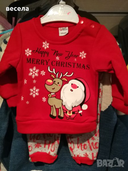 Коледно костюмче за бебе  3мед,6 мес, 12 мес 18 месеца, снимка 1