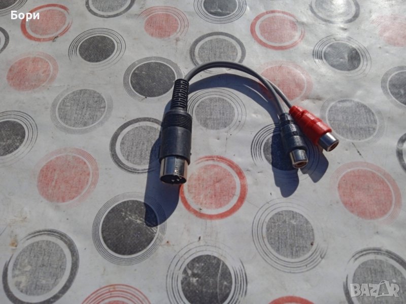 Кабел петица към 2 х чинч женско, снимка 1