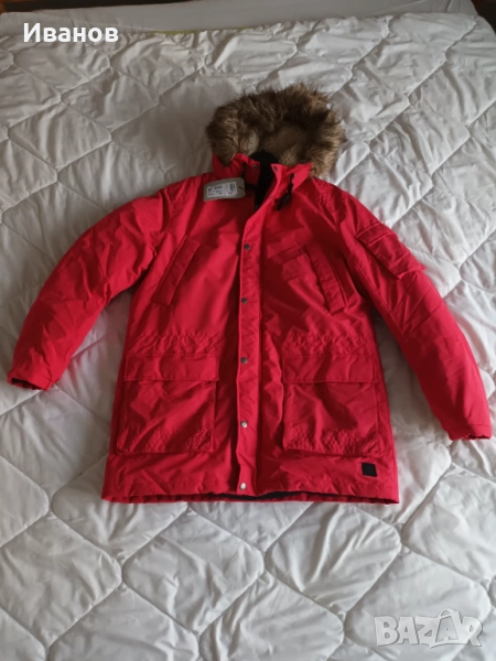 Ново водоустойчиво яке на Jack and Jones в червен цвят, снимка 1