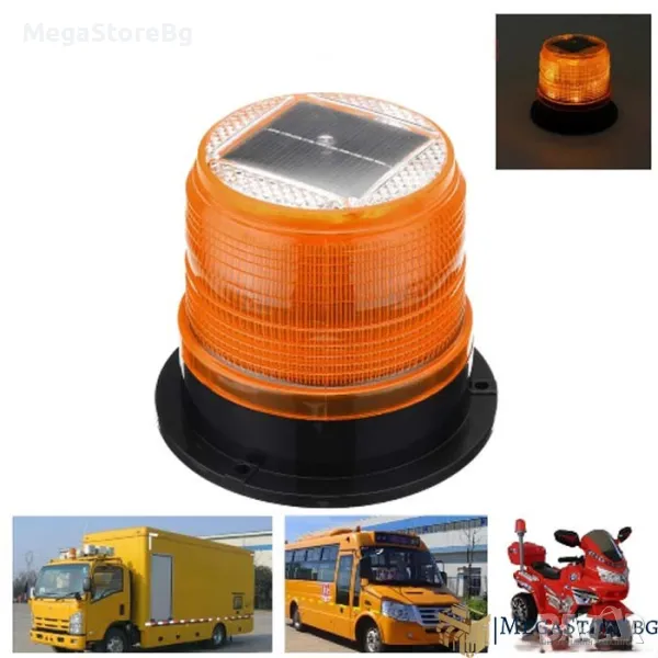 Сигнална лампа маяк 218  8 диода - соларна, снимка 1