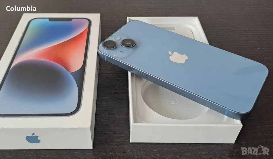 iPhone 14 Blue, 128gb-гаранция, комплект и аксесоари, снимка 1