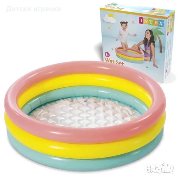 Бебешки надуваем басейн Intex Sunset Glow, 61 х 22 см, с меко дъно , снимка 1