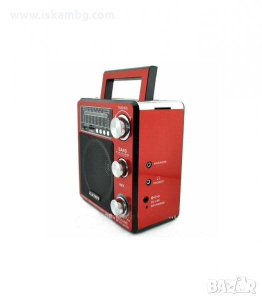 ПРЕНОСИМО РАДИО С ФЕНЕР И ПРЕЗАРЕЖДАЩА БАТЕРИЯ USB СЛОТ SD КАРТА AUX - код 922, снимка 1