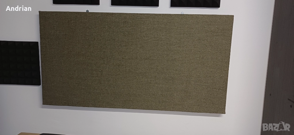 10 броя акустични панели с каменна вата и дървена обшивка за звукоизолация, снимка 1