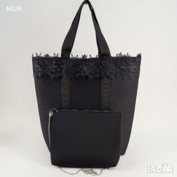 Дизайнерска дамска чанта в черен цвят. Супер промоционална цена само 69.99 лева., снимка 1