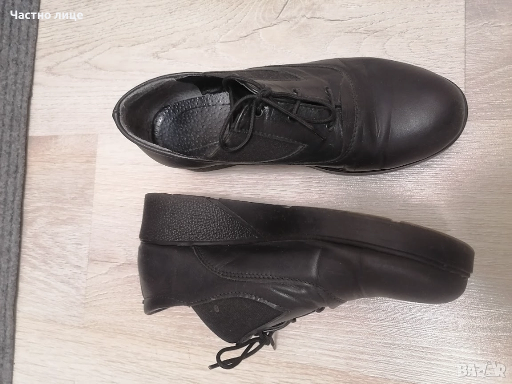 37н.Естествена кожа дамски обувки,стелка 24 см., снимка 1