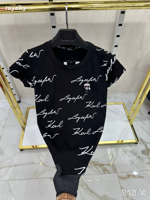 Karl Lagerfeld Нова Черна Дамска Тениска , снимка 1