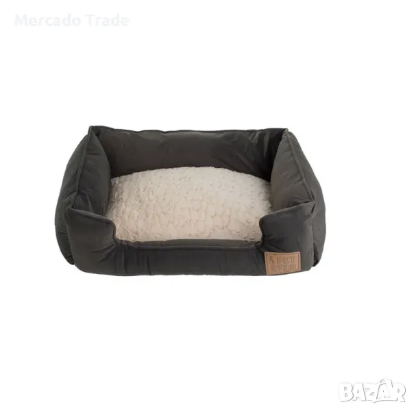 Легло за домашни любимци Mercado Trade, Правоъгълно, Сиво с бяло, снимка 1