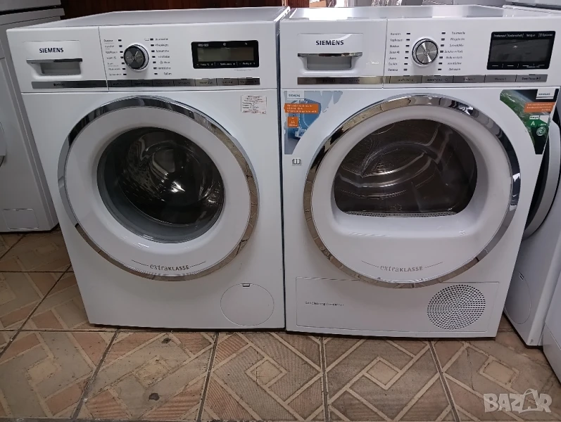 Комплект пералня и сушилня с термопомпа  Siemens IQ 890 A+++ 8кг 2 години гаранция Made in Germany!, снимка 1