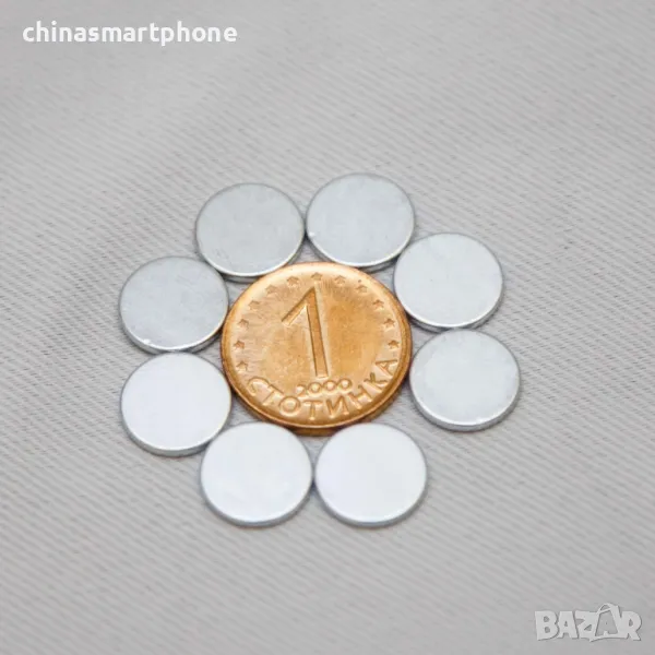 Неодимов магнит 9.5x1.15mm N52 1200-1600Gs 0.58гр микро цилиндър | moqtmagazin.com, снимка 1