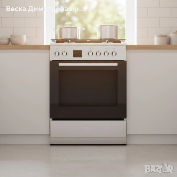 Комбинирана готварска печка Taurus CIGE4FIXMF – газов плот + фурна 60L с WaterSteam Clean System, снимка 1