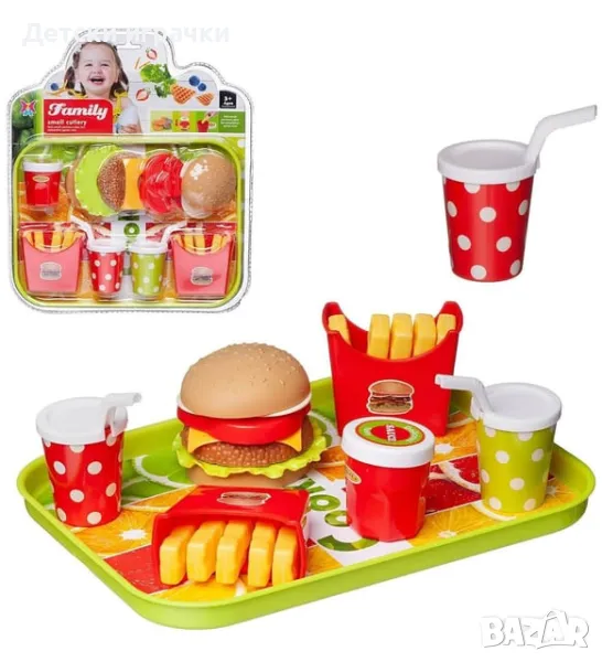 Комплект за бързо хранене хамбургер, с табла, снимка 1
