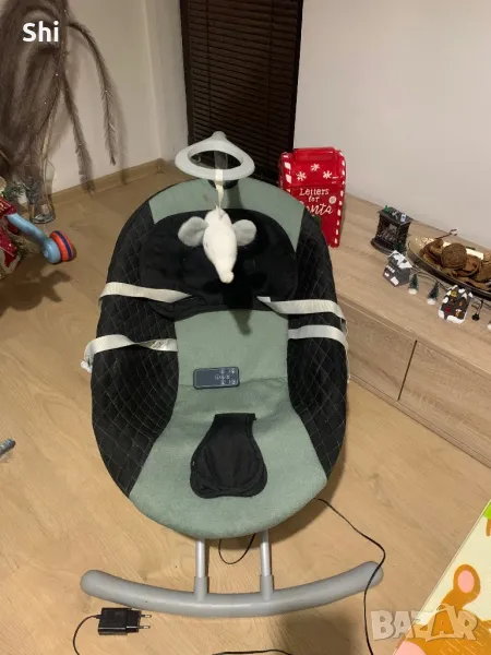 Електрическа музикална  люлка ROCKY зелен , снимка 1