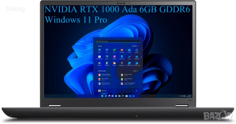 16" ThinkPad P16v/ Intel Ultra 7 165H /32GB /RTX 1000 Ada 6GB/Win11Pro, снимка 1