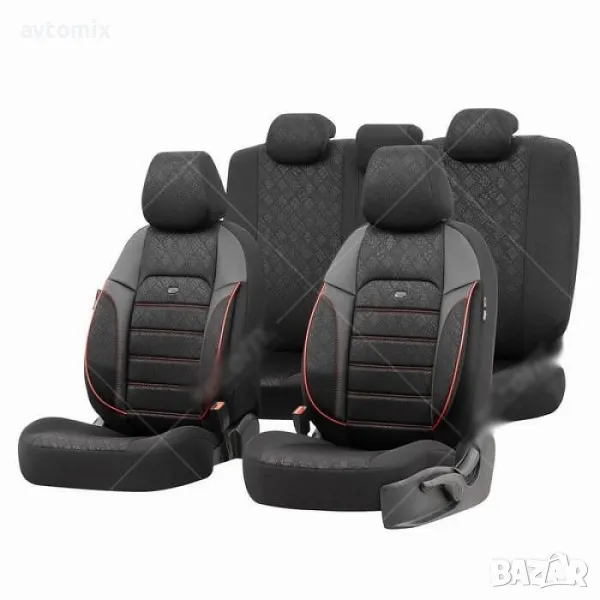 Тапицерия OTOM Прайв PRV3102 Черно/Червен Кант, снимка 1