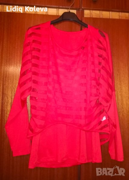 Красива червена блуза, снимка 1