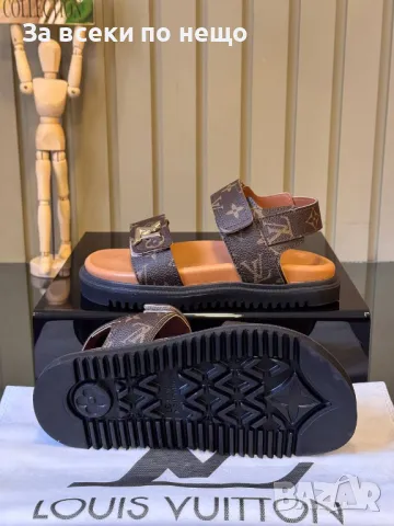 Louis Vuitton Дамски Сандали Луис Витон - 3 Налични Цвята Код E277, снимка 6 - Сандали - 50415445