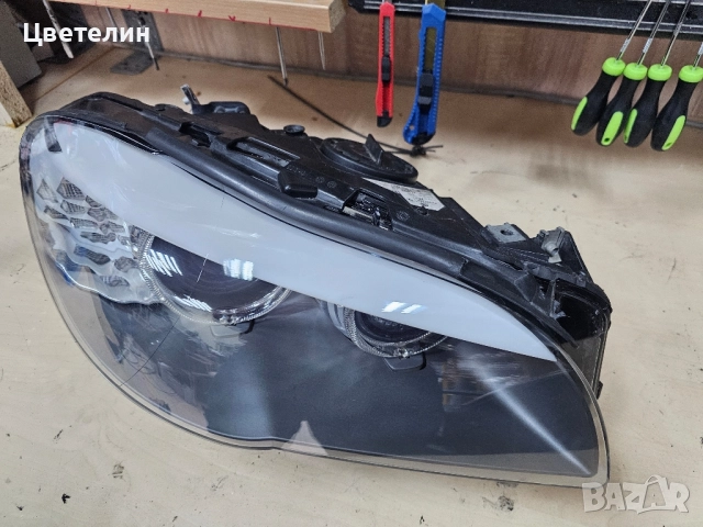 Десен фар за BMW 5 F10 ксенон незавиващ desen far бмв 5 ф10, снимка 8 - Части - 51884386