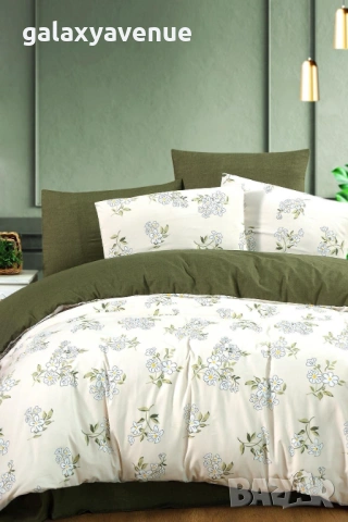 Mürdüm Home Питея 100% памучен комплект двойна завивка с чаршафи