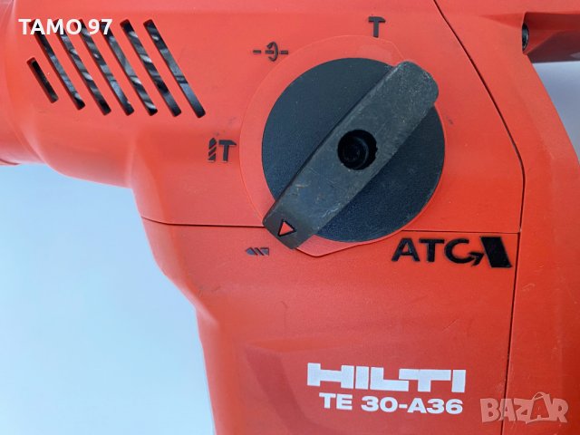 Акумулаторен перфоратор Hilti TE 30-A36 ATC/AVR 2x36V 5.2J 3.6J, снимка 4 - Перфоратори - 35838909