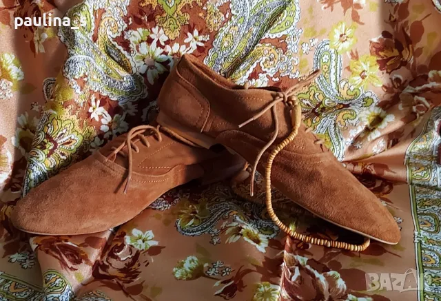 Естествен велур / модел Оксфорд "Akira" / голям размер , снимка 4 - Дамски ежедневни обувки - 47265209