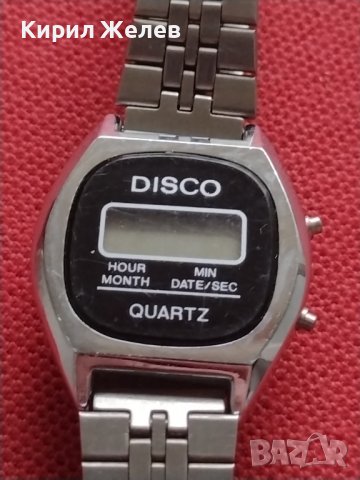 КОЛЕКЦИОНЕРСКИ МОДЕЛ ЕЛЕКТРОНЕН ЧАСОВНИК СТАР РЯДЪК DISCO QUARTZ 33295, снимка 3 - Антикварни и старинни предмети - 38704207