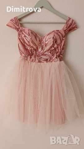 Елегантна бална рокля в розово