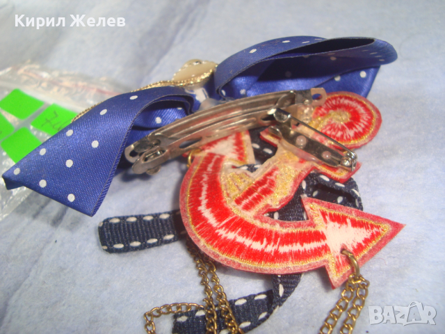 2 ВИНТИДЖ УКРАШЕНИЯ ШНОЛА и БРОШКА РЕТРО ДАМСКИ НАКИТИ РЪЧНА ХЕНД-МЕЙД ПАНДЕЛКИ БРОНЗ ПЕРЛИ 26092 , снимка 5 - Бижутерийни комплекти - 36225923