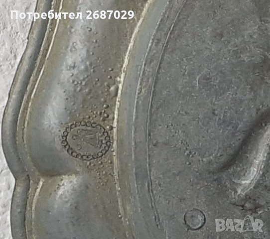 Релефна чиния със сцена, стара, метал цинк кон коне галоп, пано за стена, снимка 3 - Други - 35978412