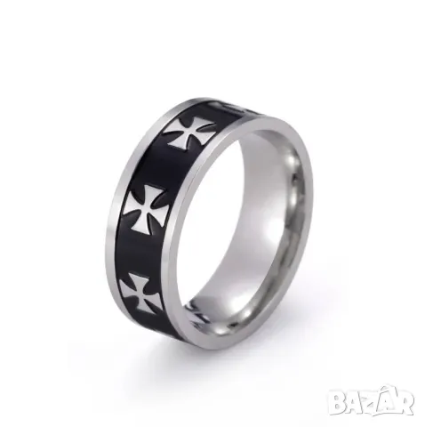 Малтийски Кръст Розенкройцерски Пръстен Rose Cross Rosicrucian Rosenkreuz Deutsches Crested Rings SS