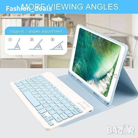 Нов Калъф с безжична Bluetooth клавиатура за iPad 9,7 инча, снимка 5 - Аксесоари за Apple - 41548537