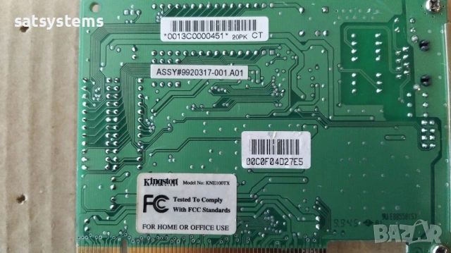 Kingston EtheRX KNE100TX 10/100Mbps PCI Fast Ethernet Adapter Card, снимка 11 - Мрежови адаптери - 53405900