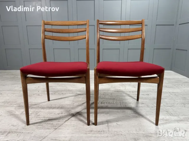 Чифт трапезни столове от 60-те К101, снимка 2 - Столове - 56018690