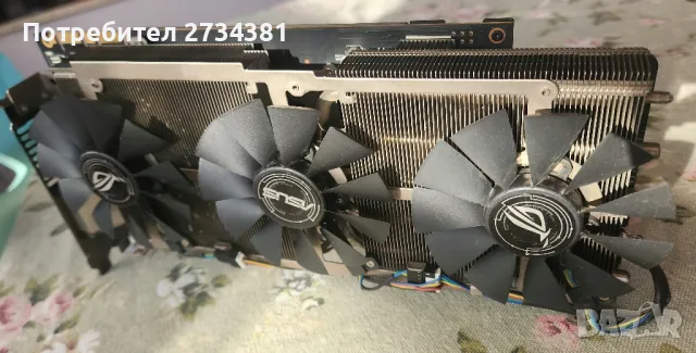 Видео карта Asus Rog Strix 1070 Ti 8GB, снимка 2 - Видеокарти - 48623891