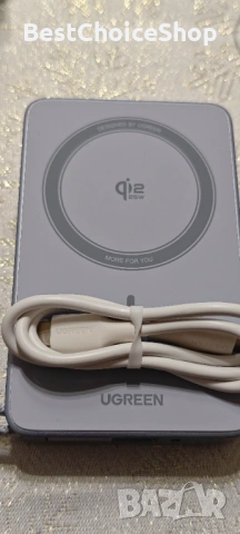  Ugreen Model: PB773. MagFlow за MagSafe Power Bank  Qi2 25W безжично бързо зареждане, снимка 8 - Външни батерии - 53149526